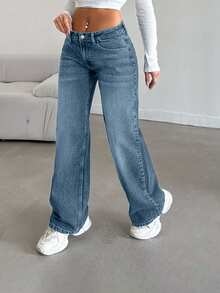 EURMUSE LOW RISE STRAIGHT CYT WOMEN BLUE JEAN - Baby Blue - View 7