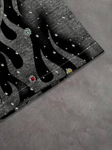 PAVTROS 男士休闲火焰字母印花短袖衬衫，夏季 - 彩色 - 查看 5