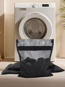 1/3/6件黑色网袋洗衣袋家用机洗衣服洗衣袋内衣文胸洗衣袋洗衣网袋套装拉链春季简约夏季上衣 - 黑色 - 查看 3