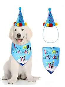 1 bộ đồ trang trí tiệc sinh nhật cho thú cưng, bao gồm băng rôn, mũ, bóng bay hình bàn chân, yếm và nơ, thích hợp cho lễ kỷ niệm - Hồng - Xem 18