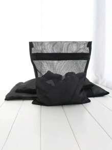 1/3/6件黑色网袋洗衣袋家用机洗衣服洗衣袋内衣文胸洗衣袋洗衣网袋套装拉链春季简约夏季上衣 - 黑色 - 查看 5