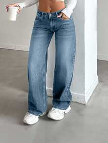 EURMUSE LOW RISE STRAIGHT CYT WOMEN BLUE JEAN - Baby Blue - View 6