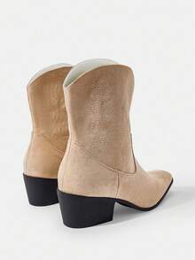 Styleloop Women's Ankle Boots And Ankle Boots, Woven Vacation Style, Bohemian Style, Western Style, Music Festival Style, Suitable For Halloween, Christmas, Party - Beige - View 8