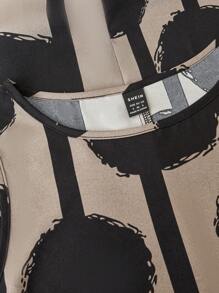 SHEIN LUNE 女式黑色波尔卡圆点印花无袖夏季圆领长裙 - 彩色 - 查看 5