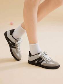 CUCCOO EASI 2024 New Brown German Style Platform Sneakers For Women, Thick Sole Casual Sports Shoes For Autumn/Spring