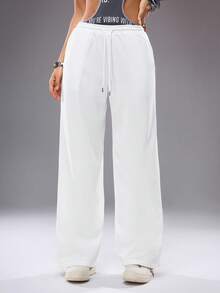 Shutterstock Y2Kool Women's Casual White Butt Print Sweatpants Fall And Winter Tracksuit Y2k Two Pieces Set Sweat Set Women Y2k Women Two Pieces Outfits Party Pant