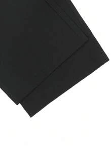 Manfinity Homme Pantalones de vestir de diseñador para hombre, pantalones de traje casual formal negros, con efecto de drapeado elegante