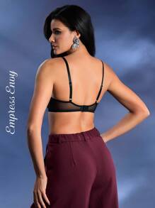 Empress Envy Women's Sheer Lace Bra With Underwire, Lingerie