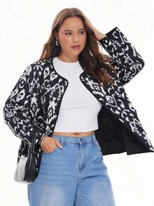 Solavibe Plus Size Winter Jacket, Casual & Fashionable For Daily Wear