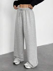 Sparklyn 2 件套青少年/女孩休闲百搭日常家居运动宽松阔腿运动裤，秋冬