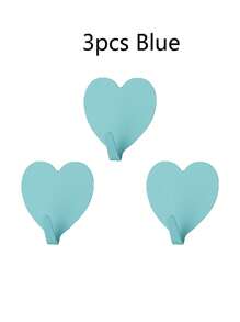 彩色心形粘性墙钩 - 可爱的不锈钢爱心挂钩，适用于房间装饰、浴室和卧室装饰的家居组织