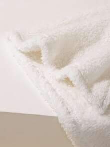 Girls' Colorful 3D Bow Fluffy Mid-Length Coat, Casual Winter Jacket Suitable For Travel And Holiday Fall - White - View 7