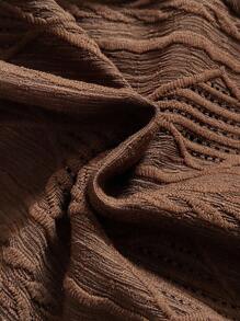 Vintaside Kids Baby Boy 春秋深咖啡色提花翻领长袖衬衫，深咖啡色调散发复古韵味，呈现沉稳时尚百搭风格 - 咖啡棕 - 查看 6