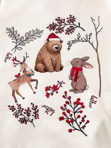 4pcs Girls Christmas Plush Knit Fabric Cute Animal Pattern Long Pants & Long Sleeve Snug Fit Pajama Set For Girls Christmas Kids Outfits Kids Christmas Pajamas Girls Christmas Pajamas Christmas Pajamas For Girls "Tight Fit Pajama","Tight Fit","Snug Fit Christmas Kids Pajamas Christmas Outfits For Kids Winter Pajamas For Girls Holiday Pajamas Kids Fall - Multicolor - View 7