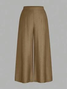 EMERY ROSE Pantaloni largi, lejeri, casual, mărime plus, potriviți pentru naveta zilnică