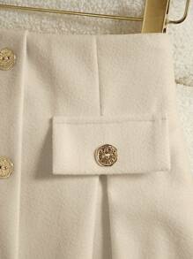 GlowEve 轻盈奢华的白色女式A字裙