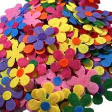 100 件/套多色毛毡花 | 涤纶自粘贴花 | 可重复使用且哑光饰面 | 非常适合布艺工艺品、DIY 项目和教室装饰 | 充满活力的花卉设计，适合创意表达，花束制作用品 - 彩色 - 查看 8