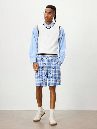 Street Life شورت رجالي كاجوال فضفاض بخصر رباط قابل للتعديل