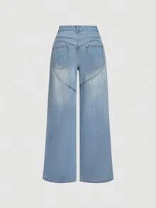 Sweetra Women's Casual Straight-Leg Denim Jeans - Blue - View 1