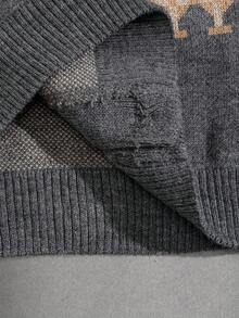 EURMUSE Men Rib Knit Button Front FW Fashion Regular Knitwear Cardigan - Multicolor - View 7