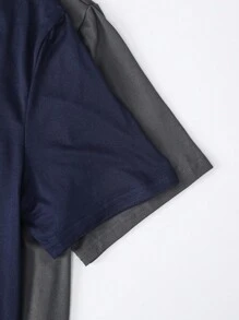 Men's Solid Color V-Neck Short Sleeve T-Shirt And Shorts Pajama Set Short Pajama Set Men Lounge Set Short Sets Summer Sleep Wear Sets Short Sets For Women - Multicolor - View 6