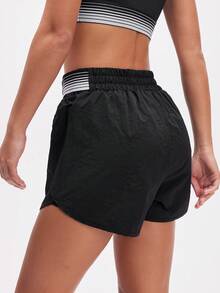 Eassivo Eassivo 全新多功能户外跑步健身瑜伽运动短裤 - 黑色 - 查看 3