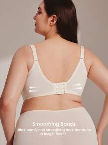 LUVLETTE Plus Full Coverage Support Breathable Underwire White Sheer Mesh Lace Elegance Minimizer Bra Sexy Lingrie Bridal Intimates