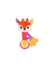 Zazumi 1 件出牙摇铃毛绒玩具感官开发玩具柔软可咀嚼手持环早教床移动伴侣 - 彩色 - 查看 5