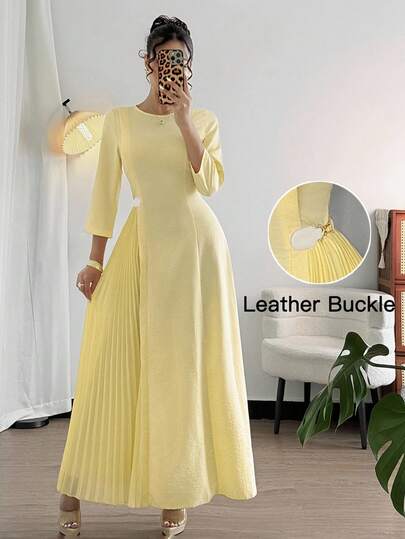 Firerie 女士中长连衣裙、秋季女装、复古风、女士办公室服装