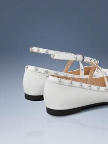 CUCCOO GRLICON Giày lười đế mềm màu trắng thời trang dành cho nữ, thích hợp cho các lễ hội âm nhạc, Halloween, Giáng sinh, tiệc tùng, trang phục Y2K - trắng - Xem 4