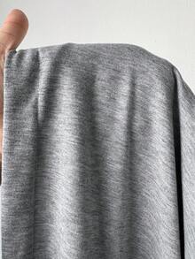 Maweii 大码女式纯色蝙蝠袖宽松休闲抽绳卫衣 - 灰色 - 查看 6