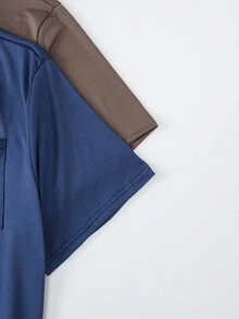 2pcs Comfortable Casual Lightweight Sports Quality T-Shirt, Loose Fit Sleepwear & Loungewear For Plus Size Men