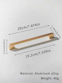 2pcs Aluminum Alloy Handles For Drawers, Cabinets, Furniture And Shoe Racks - Gold - View 10