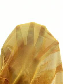 SHEIN Clasi 女式随机印花高领长袖上衣 - 黃色 - 查看 7