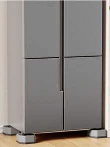 (4 Pcs) Washing Machine Shockproof Pads - High Wear-Resistant Square Rubber Feet For Washing Machine And Dryer Base, Noise Reduction And Shock Absorption Support Protection Base, Suitable For Sofas, Chairs, Refrigerators, Washing Machines, Dryers And Other Large Furniture Appliances - Grey - View 9