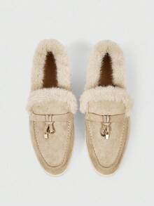 Sleekvia Women's Casual Versatile Flat Shoes With Thermal Lining, Autumn/Winter For Christmas