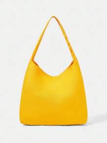 LOONEY TUNES X SHEIN Bolso de hombro casual de gran capacidad con gráfico de dibujos animados amarillo - Amarillo - Ver 7