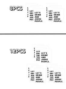 4Pcs/8Pcs/12Pcs/ Funny Birthday Wine Bottle Label For Him Elder, Rude Birthday Wine Stickers For Dad And Grandpa, Wine Bottle Stickers For Party Decoration - Multicolor - View 7