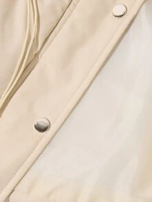 GENKIRA Nuovo giubbotto casual elegante di moda, con design con cerniera e imbottitura, gilet minimale da donna - Beige - Visualizzare 6