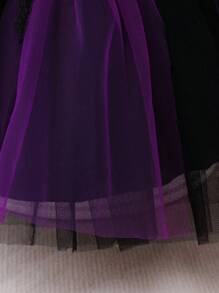 Glamorique Kids Halloween Kids Dress, Partywear, Halloween Children's Ball Dress, Autumn Dress, Elegant Wedding Guest Dress, Outdoor Clothing, Baby Girl Princess Dress, Black Knitted Spider Web Printed Suspender Mesh Dress, Stage Performance, Halloween Costume, Lace Pattern, Birthday Party, Festival COS Huali Dress, Four Seasons Dress Baby Girl Halloween Dress Toddler Halloween Dress Purple And Black Baby Dress Baby Tutu Dress Purple, Halloween Clotheshalloween Costumes Halloween Clothes Fall Winter