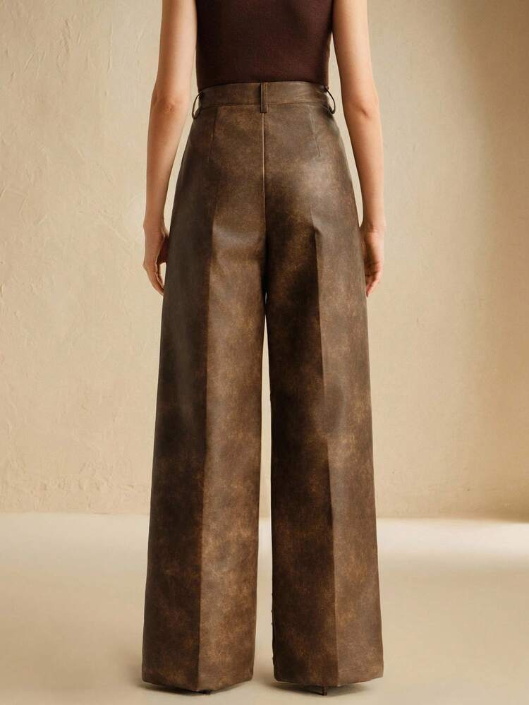 Pantalon de costume pour femmes en PU à la mode avec clous, nouvelle collection automne/hiver