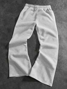 Manfinity EMRG Men's Floral Embroidery Drawstring Waist Flare Sweatpants Flower Sweatpants Patched Sweatpants Graphic Sweatpants Summer Sweatpants