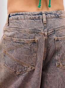 COUREZ Low Rise Longline Jorts In Pink Wash  /Y2K Going Out Outfits Fall Women Clothes Fall Clothes Winter Clothes For Women Low Rise Jeans