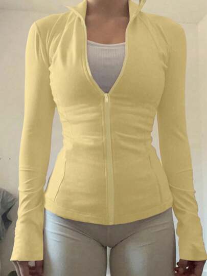 DAZY Women's Fitted Athletic Regular Jacket For Outdoor Running Women Coats