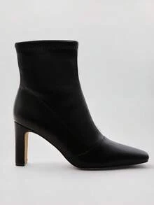 SHUZIA Women's New Ankle Boots, Fashion Pointed Toe Stiletto Heel Fall/Winter Chic Booties - Black - View 2