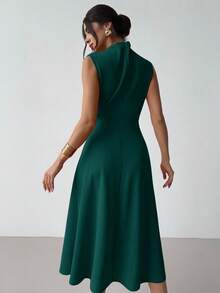 Firerie Women's Elegant Minimalist Delicate Romantic Sweet Daily Commute Wedding Party Music Festival Vacation Pleated A-Line Mini Dress, Red Camisole,Wedding Guest Dress,Elegant Dresses For Women,Fall Wedding Guest Dress - Dark Green - View 7