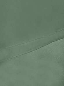 EURMUSE Tricou cu mânecă lungă, casual, versatil, cu guler asimetric, culoare solidă - Menta verde - Vizualizare 8