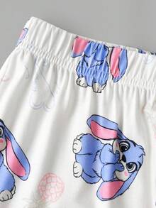 SHEIN Tween-Mädchen Lässiges Lounge-Set mit kurzärmligem Oberteil und Hose für jeden Tag - Babypink - Übersicht 10