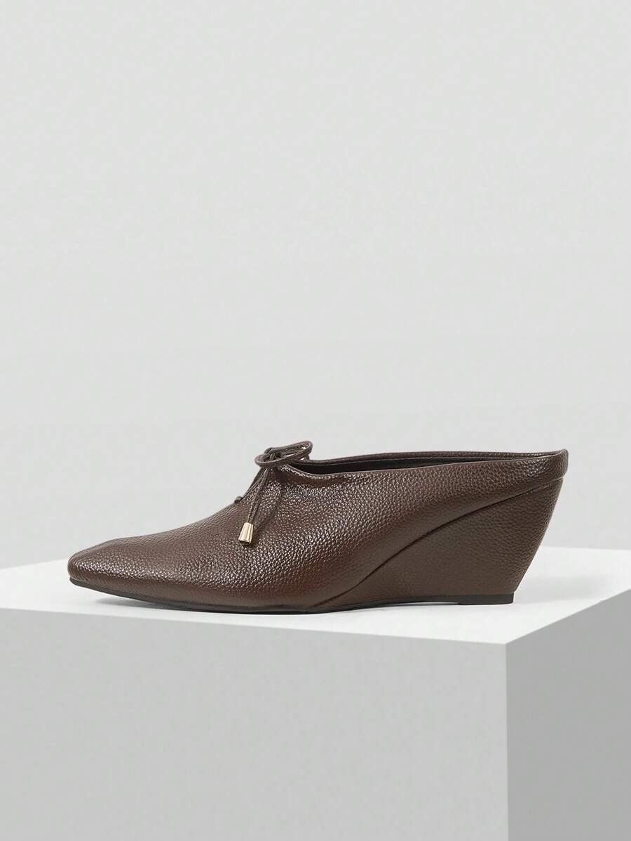 Mnmlis Women's Versatile Platform Wedge Heel Shoes - Brown - View 1