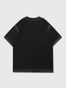 ROMWE MEN Street Life 男女通用斑马英文印花街头风格T恤 - 黑色 - 查看 2